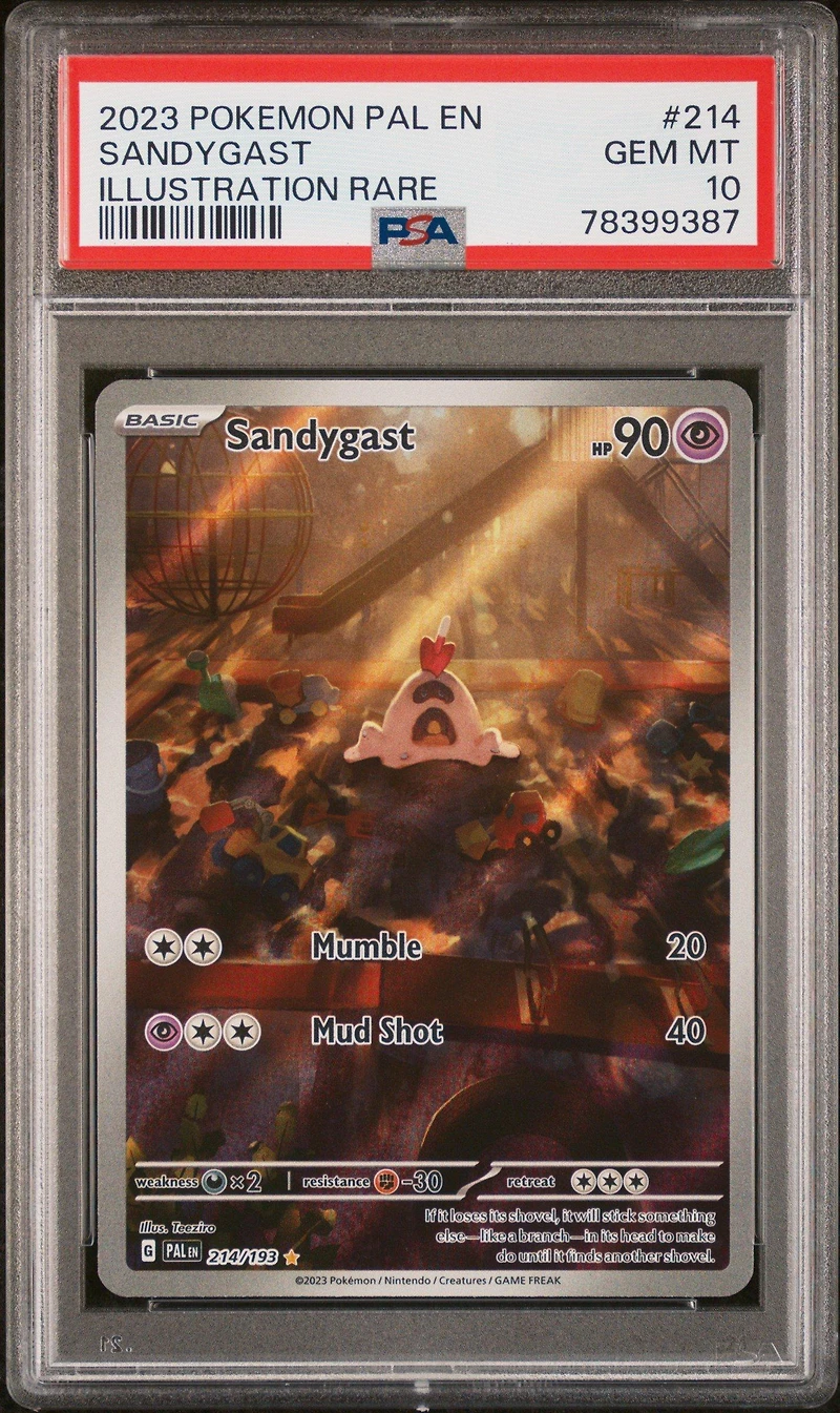 2023 Pokemon Pal En-paldea Evolved 214 Sandygast Illustration Rare PSA 10