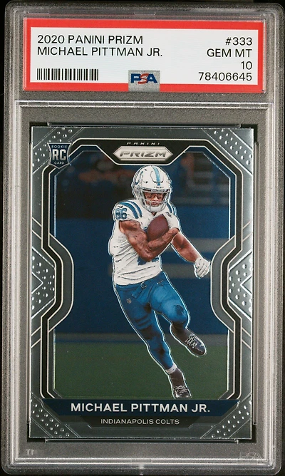 2020 Panini Prizm 333 Michael Pittman Jr. PSA 10