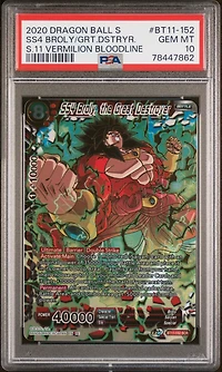 2020 Dragon Ball Super Card Game Series 11 Vermilion Bloodline Bt11-152 Ss4 Broly