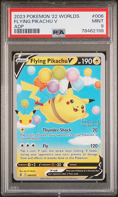 2023 Pokemon 2022 World Championships Deck: Adp 006 Flying Pikachu V Adp PSA