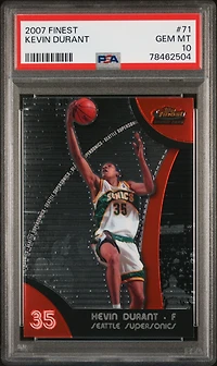 2007 Finest 71 Kevin Durant PSA 10