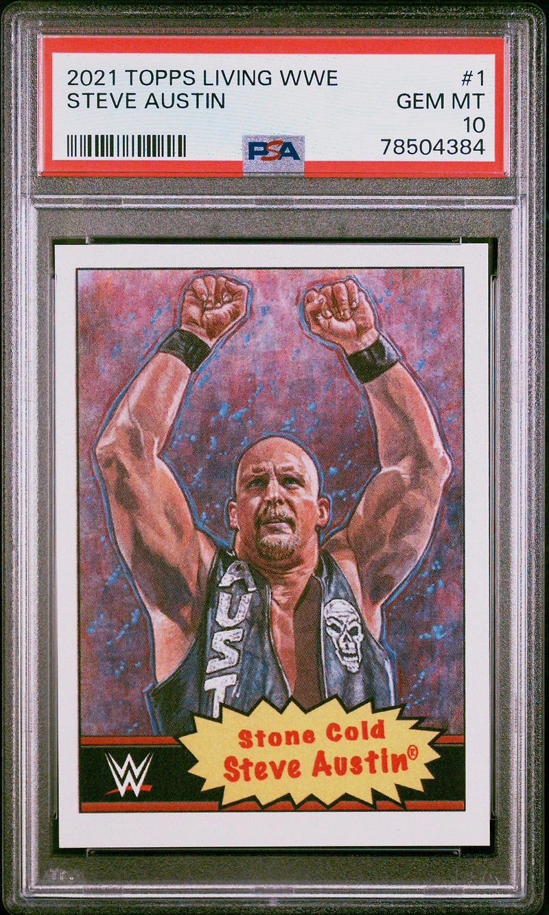 2021 Topps Living Wwe 1 Stone Cold Steve Austin PSA 10