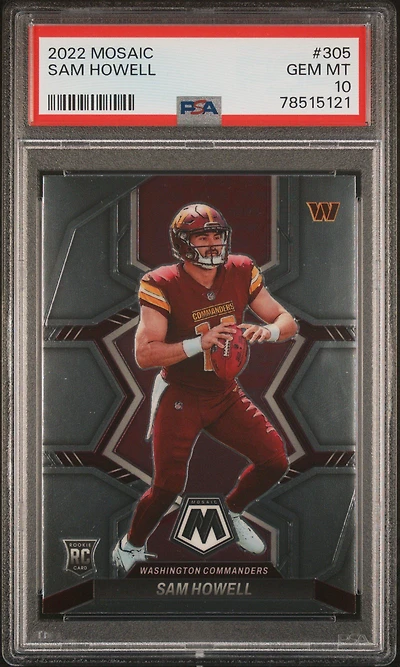2022 Panini Mosaic 305 Sam Howell PSA 10