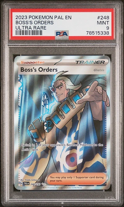 2023 Pokemon Pal En-paldea Evolved 248 Boss's Orders Ultra Rare PSA 9