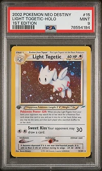 2002 Pokemon Neo Destiny 15 Light Togetic-holo 1st Edition PSA 9