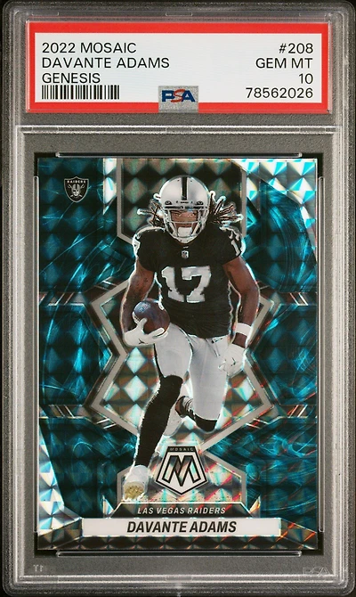 2022 Panini Mosaic 208 Davante Adams Genesis PSA 10