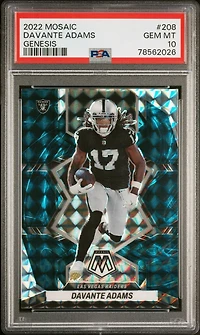 2022 Panini Mosaic 208 Davante Adams Genesis PSA 10