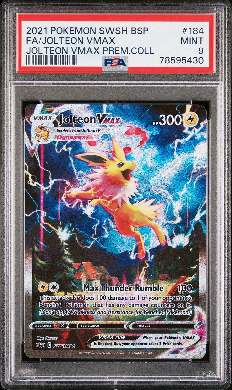 2021 Pokemon Swsh Black Star Promo 184 Fa/jolteon Vmax PSA