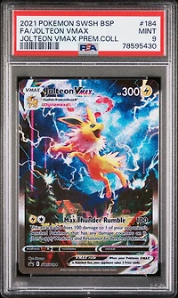 2021 Pokemon Swsh Black Star Promo 184 Fa/jolteon Vmax PSA