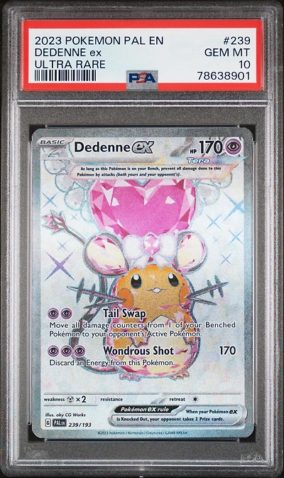 2023 Pokemon Pal En-paldea Evolved 239 Dedenne Ex Ultra Rare PSA