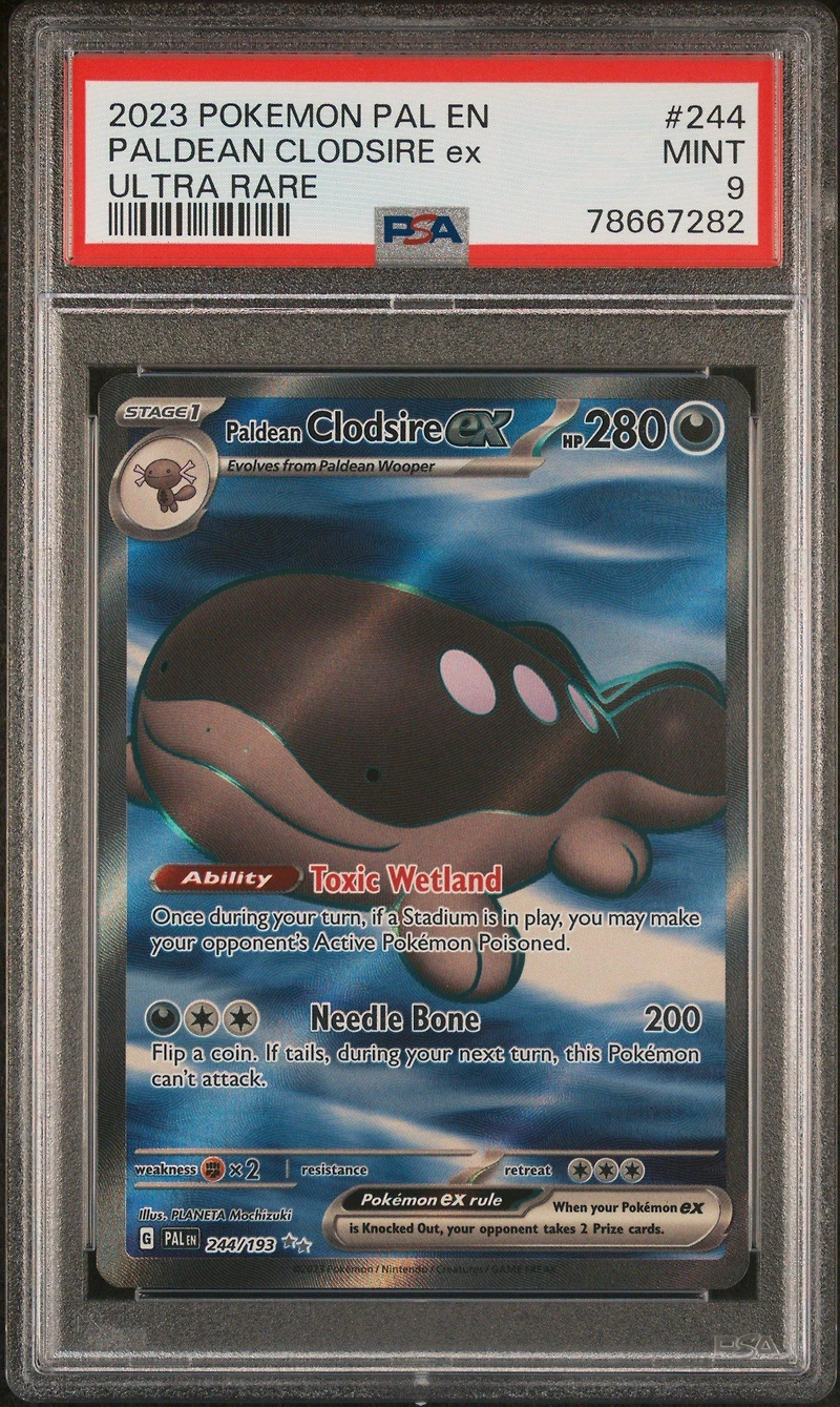 2023 Pokemon Pal En-paldea Evolved 244 Paldean Clodsire Ex Ultra Rare PSA 9