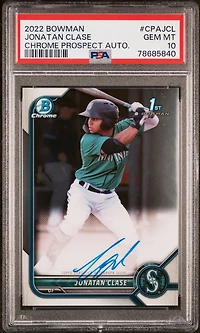 2022 Bowman Chrome Prospect Autographs Cpajcl Jonatan Clase PSA 10