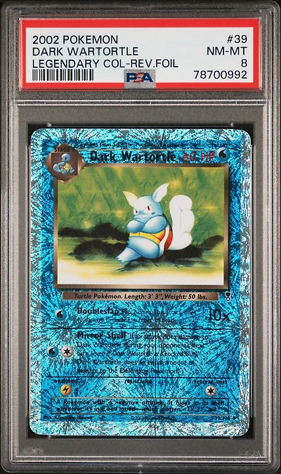 2002 Pokemon Legendary Collection 39 Dark Wartortle-reverse Foil PSA 8