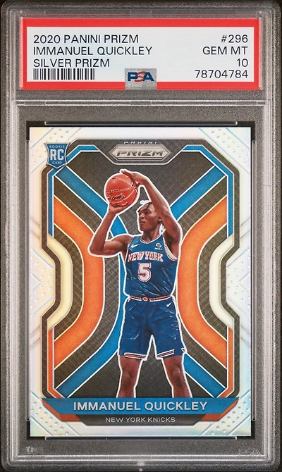 2020 Panini Prizm 296 Immanuel Quickley Silver Prizm PSA 10