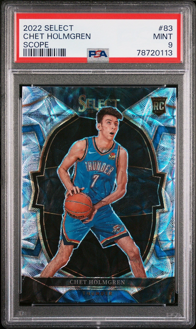2022 Panini Select 83 Chet Holmgren Scope PSA 9