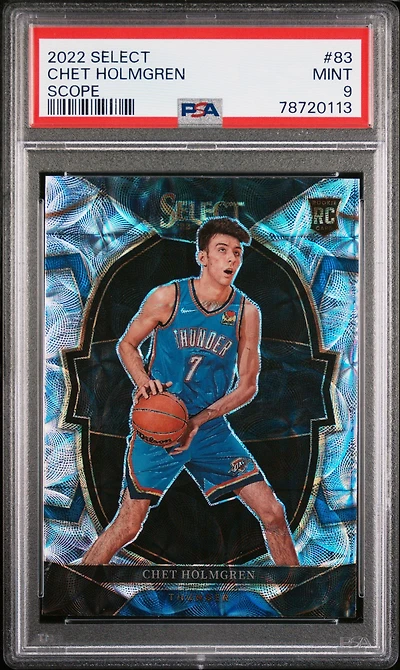 2022 Panini Select 83 Chet Holmgren Scope PSA 9