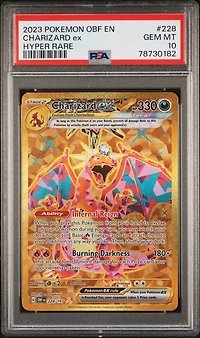 2023 Pokemon Obf En-obsidian Flames 228 Charizard Ex Hyper Rare PSA