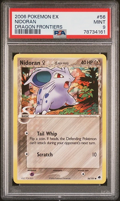 2006 Pokemon Ex Dragon Frontiers 56 Nidoran PSA 9