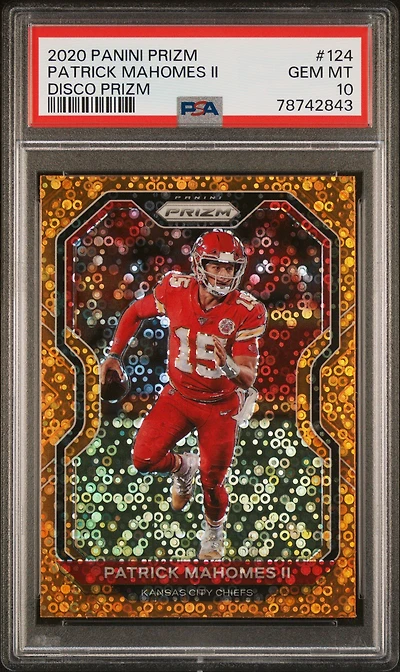 2020 Panini Prizm 124 Patrick Mahomes Ii Disco Prizm PSA 10