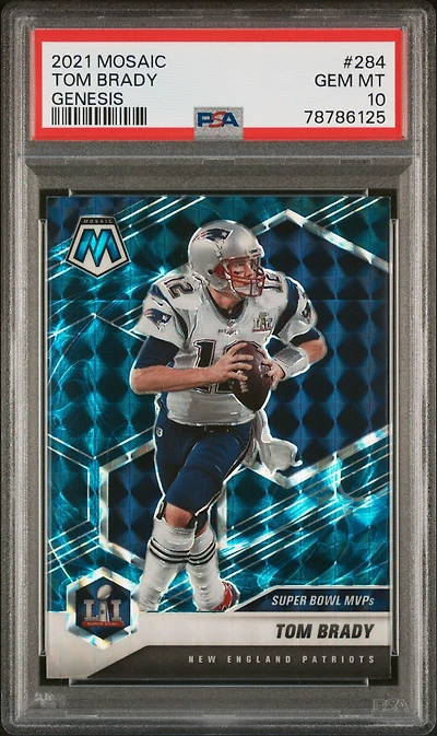 2021 Panini Mosaic 284 Tom Brady Genesis PSA 10