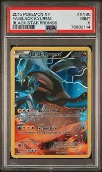 2015 Pokemon Xy Black Star Promos Xy80 Full Art/black Kyurem PSA 9