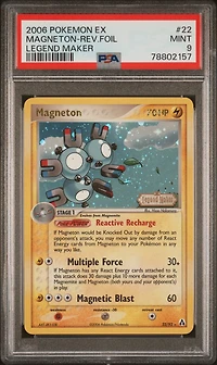 2006 Pokemon Ex Legend Maker 22 Magneton-reverse Foil PSA 9