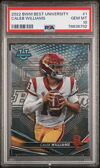 2022 Bowman's Best University 1 Caleb Williams PSA 10