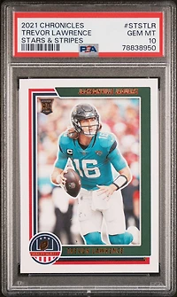 2021 Panini Chronicles Stars & Stripes Ststlr Trevor Lawrence PSA 10