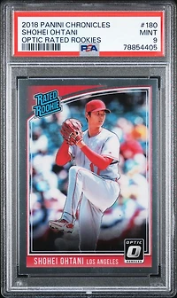 2018 Panini Chronicles Donruss Optic Rated Rookies 180 Shohei Ohtani PSA 9