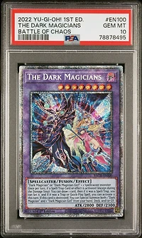 2022 Yu-gi-oh! Bach-battle Of Chaos En100 The Dark Magicians 1st Edition PSA 10