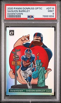 2020 Panini Donruss Optic Downtown Dt19 Saquon Barkley PSA 9