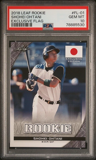 2018 Leaf Rookie Ohtani Exclusive Flag Fl-01 Shohei Ohtani PSA 10