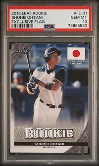 2018 Leaf Rookie Ohtani Exclusive Flag Fl-01 Shohei Ohtani PSA 10