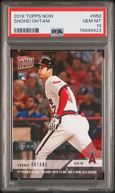 2018 Topps Now 650 Shohei Ohtani PSA 10