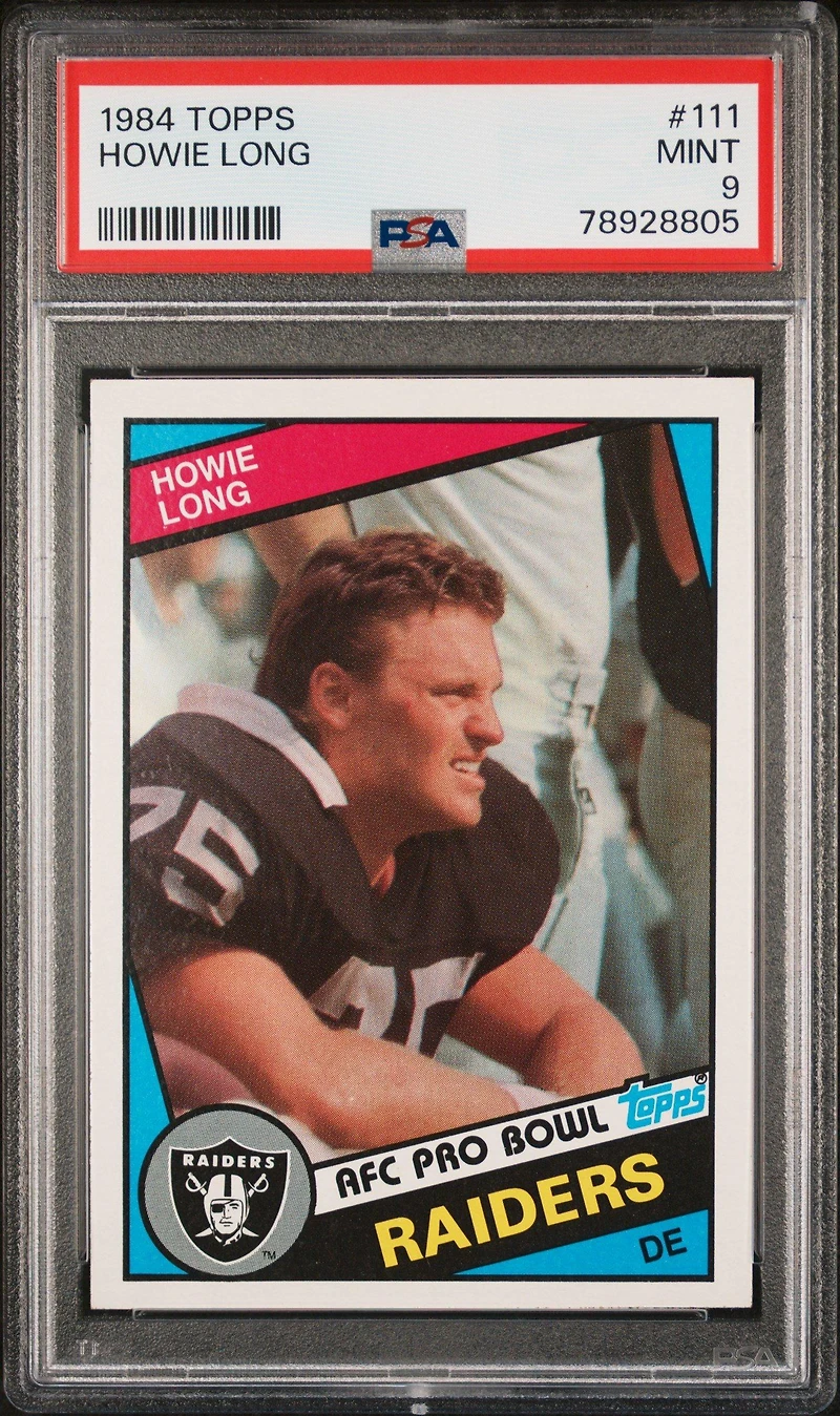 1984 Topps 111 Howie Long PSA 9