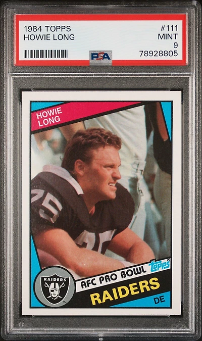 1984 Topps 111 Howie Long PSA 9