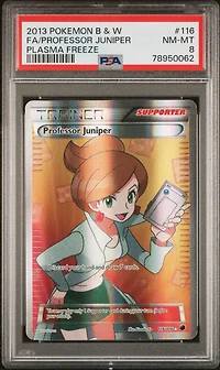 2013 Pokemon Black & White Plasma Freeze 116 Full Art/professor Juniper PSA