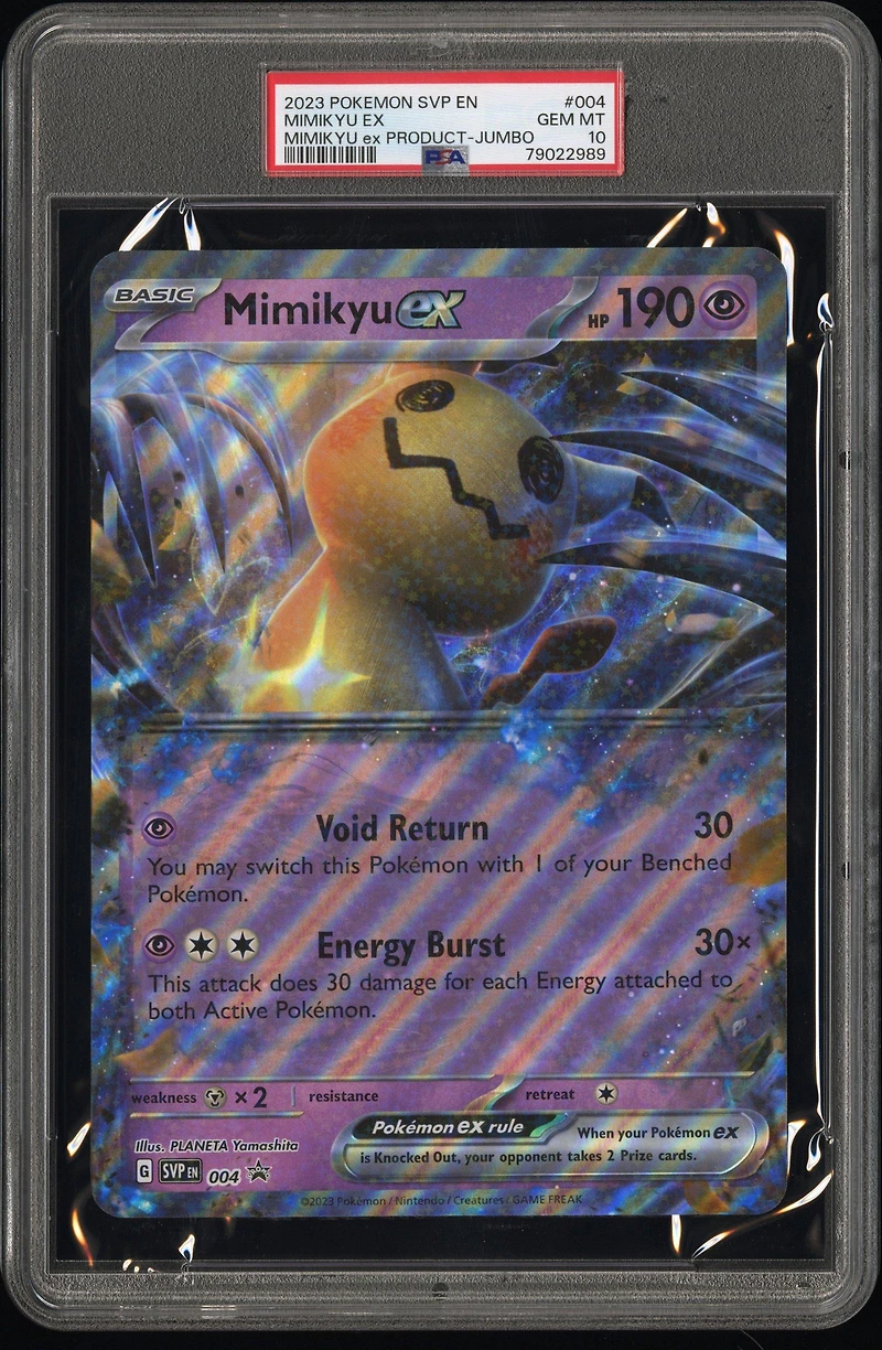 2023 Pokemon Svp En-sv Black Star Promo 004 Mimikyu Ex Mimikyu Ex Sealed Product Promo-jumbo PSA 10