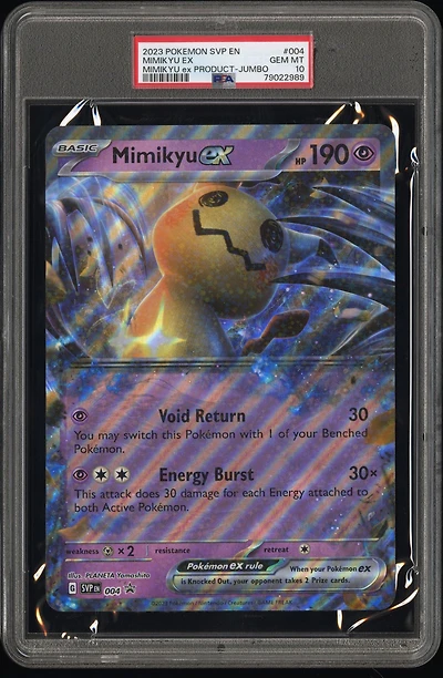 2023 Pokemon Svp En-sv Black Star Promo 004 Mimikyu Ex Mimikyu Ex Sealed Product Promo-jumbo PSA 10