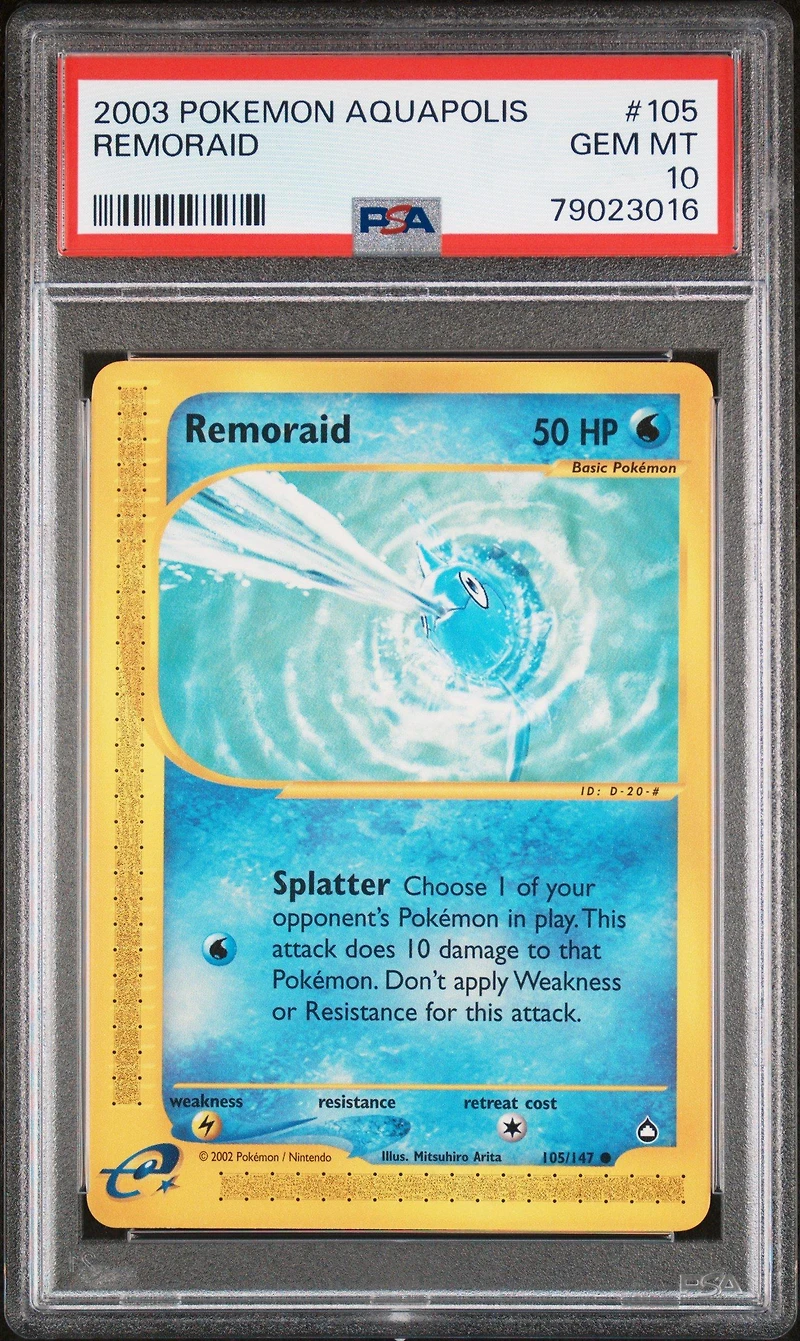 2003 Pokemon Aquapolis 105 Remoraid PSA