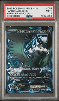 2012 Pokemon Japanese Black & White Thunder Knuckle 054 Full Art/tornadus Ex PSA 9