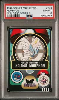 1997 Pocket Monsters Sealdass Series 2 049 Morphon PSA 8