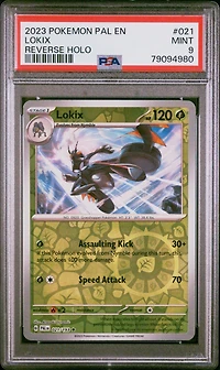 2023 Pokemon Pal En-paldea Evolved 021 Lokix Reverse Holo PSA 9
