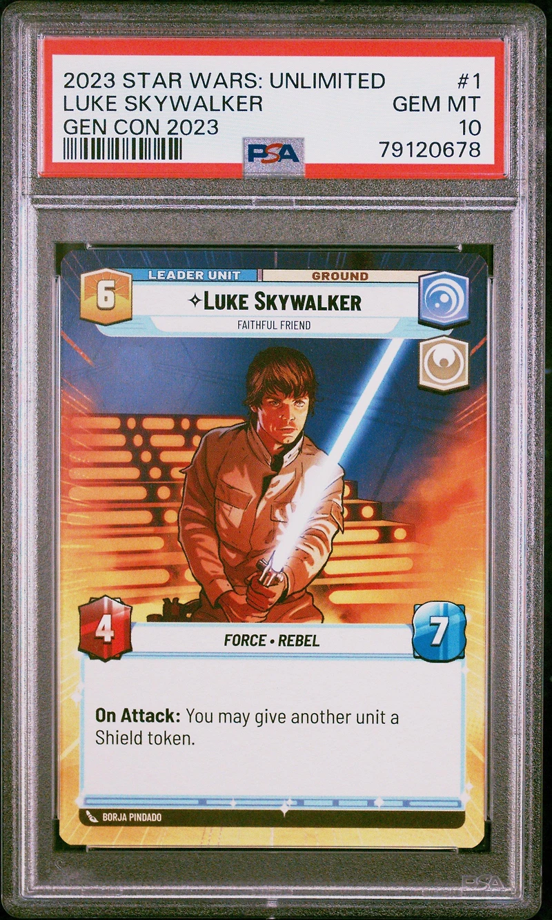 2023 Star Wars: Unlimited Promo 1 Luke Skywalker - Faithful Friend Event Exclusive PSA 10