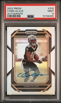 2022 Panini Prizm 310 Chris Olave Autograph PSA 9