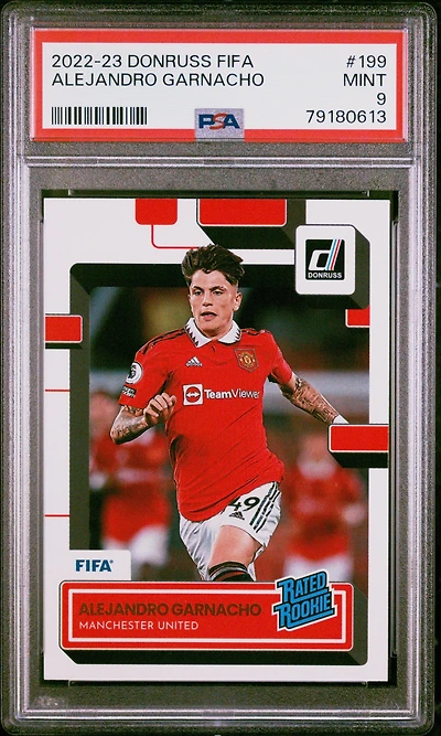 2022 Panini Donruss Fifa 199 Alejandro Garnacho PSA 9