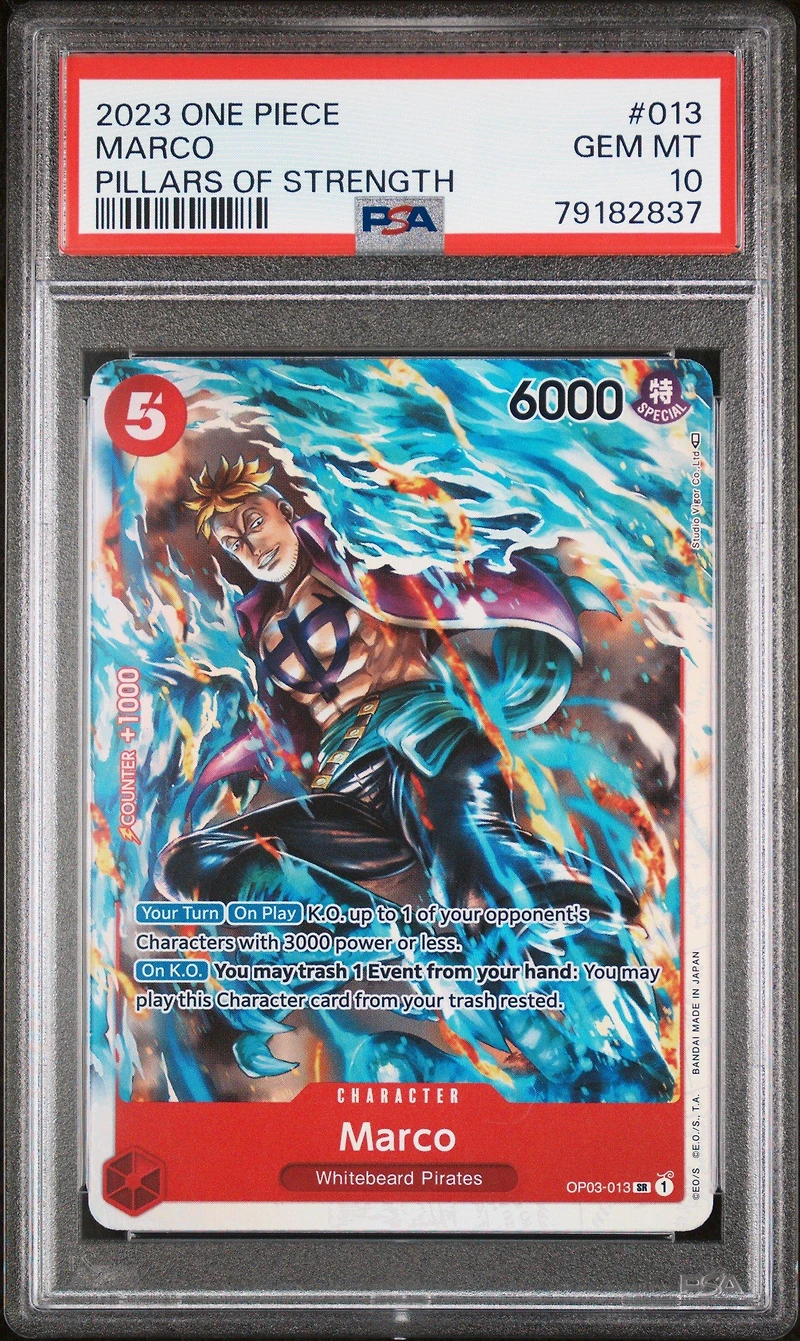 2023 One Piece Op03-pillars Of Strength 013 Marco PSA 10