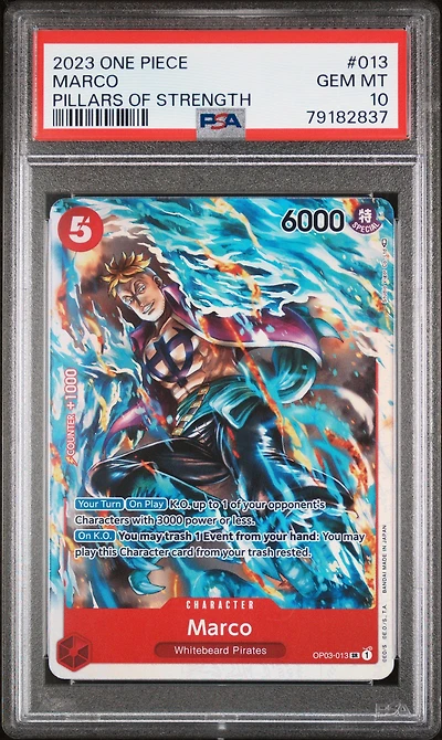 2023 One Piece Op03-pillars Of Strength 013 Marco PSA 10