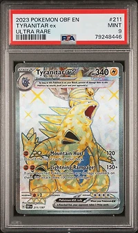 2023 Pokemon Obf En-obsidian Flames 211 Tyranitar Ex Ultra Rare PSA