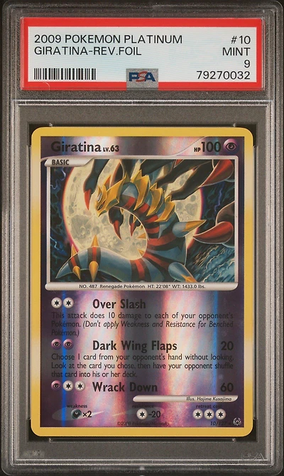 2009 Pokemon Platinum 10 Giratina-reverse Foil PSA 9